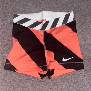 Nike Women's Black and Pink Athletic Shorts